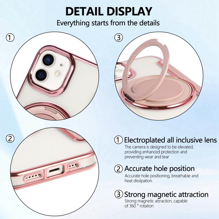 Funda para teléfono de cuero vegano con soporte giratorio ultrafino y revestimiento magnético., For iPhone 12 / 12 Pro, For iPhone 12 Pro Max