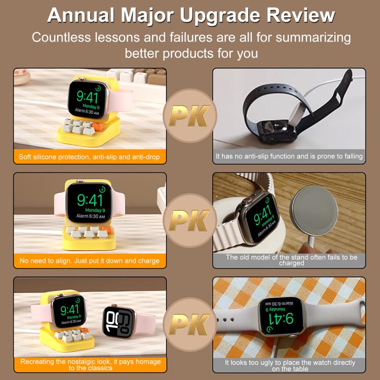 Soporte de carga para reloj inteligente con diseño de máquina de escribir XDcase para Apple Watch