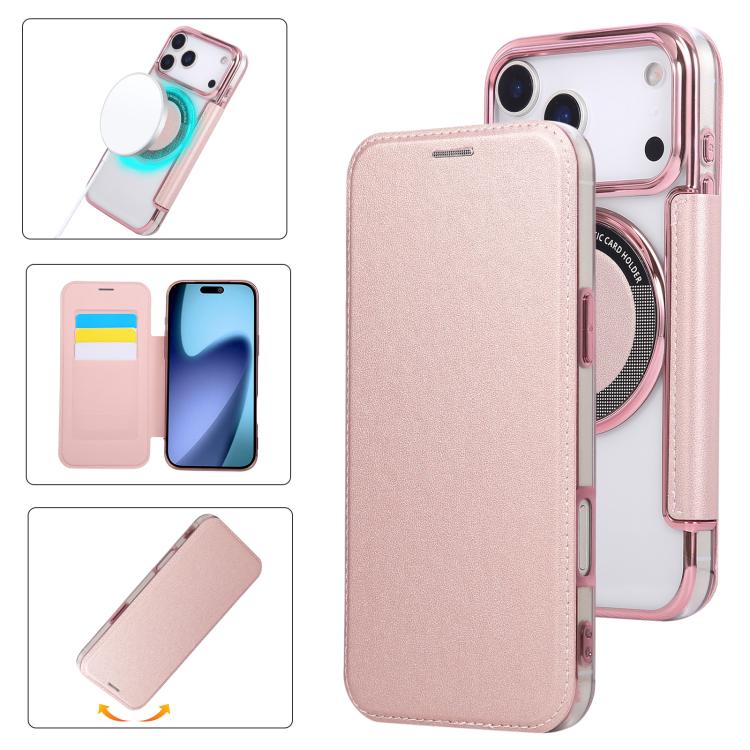 Funda para teléfono de piel vegana con revestimiento magnético ultrafino, For iPhone 18 Pro / 17 Pro, For iPhone 18 Pro Max / 17 Pro Max, For iPhone 17, For iPhone Air, For iPhone 16e, For iPhone 16 Pro Max