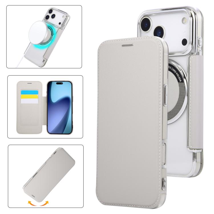 Funda para teléfono de piel vegana con revestimiento magnético ultrafino, For iPhone 18 Pro / 17 Pro, For iPhone 18 Pro Max / 17 Pro Max, For iPhone 17, For iPhone Air, For iPhone 16e, For iPhone 16 Pro Max