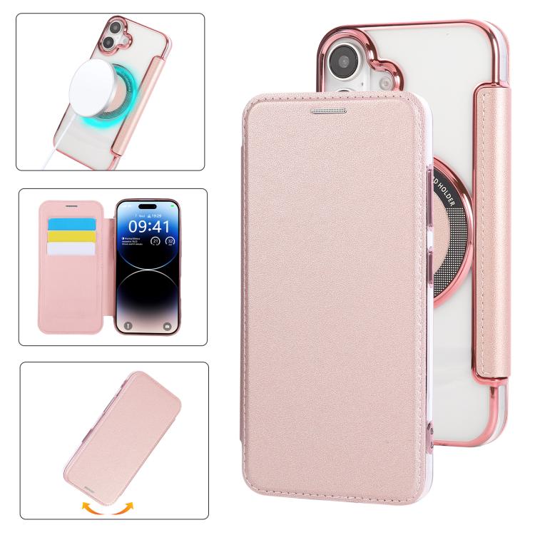 Funda para teléfono de piel vegana con revestimiento magnético ultrafino, For iPhone 18 Pro / 17 Pro, For iPhone 18 Pro Max / 17 Pro Max, For iPhone 17, For iPhone Air, For iPhone 16e, For iPhone 16 Pro Max