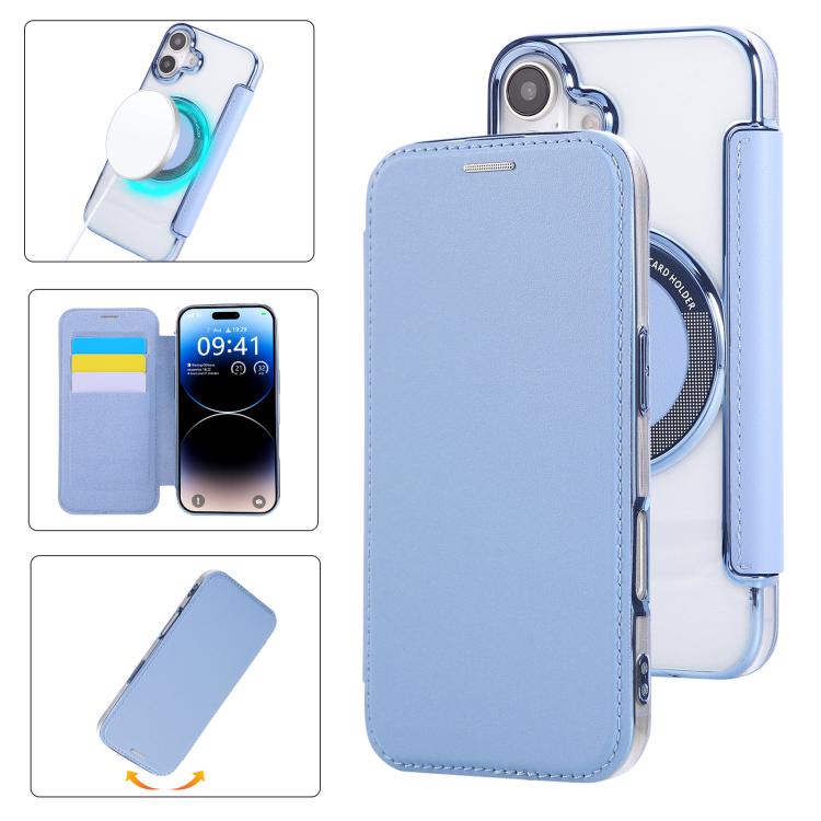 Funda para teléfono de piel vegana con revestimiento magnético ultrafino, For iPhone 18 Pro / 17 Pro, For iPhone 18 Pro Max / 17 Pro Max, For iPhone 17, For iPhone Air, For iPhone 16e, For iPhone 16 Pro Max