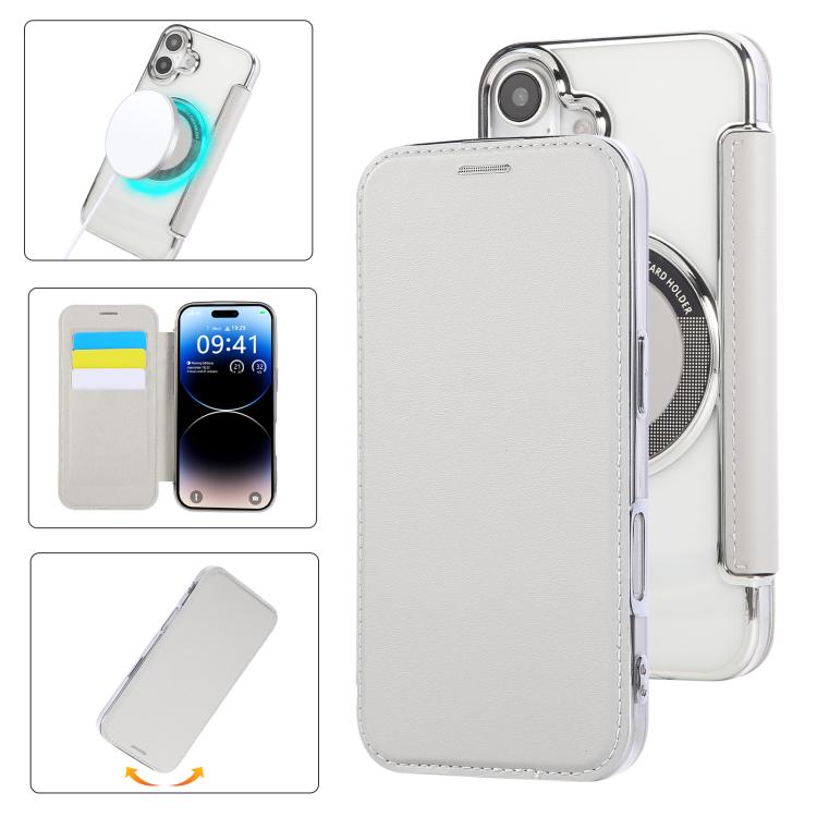 Funda para teléfono de piel vegana con revestimiento magnético ultrafino, For iPhone 18 Pro / 17 Pro, For iPhone 18 Pro Max / 17 Pro Max, For iPhone 17, For iPhone Air, For iPhone 16e, For iPhone 16 Pro Max