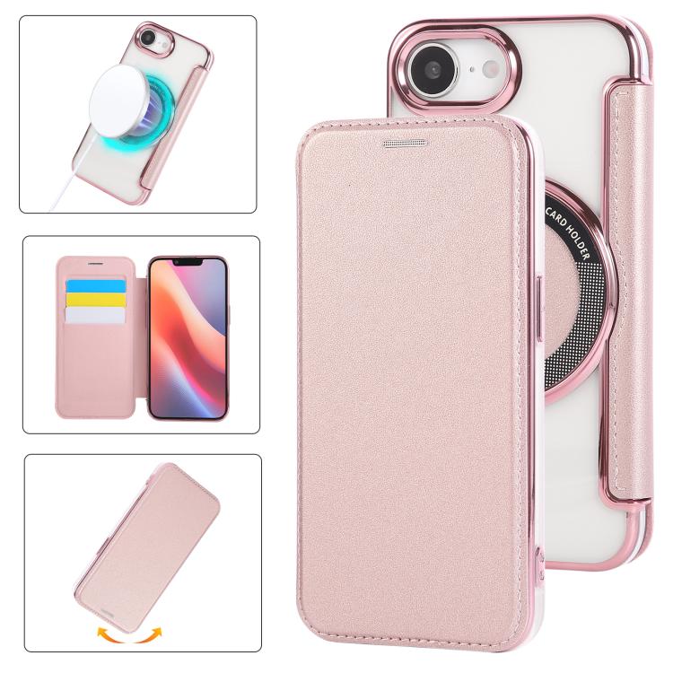 Funda para teléfono de piel vegana con revestimiento magnético ultrafino, For iPhone 18 Pro / 17 Pro, For iPhone 18 Pro Max / 17 Pro Max, For iPhone 17, For iPhone Air, For iPhone 16e, For iPhone 16 Pro Max
