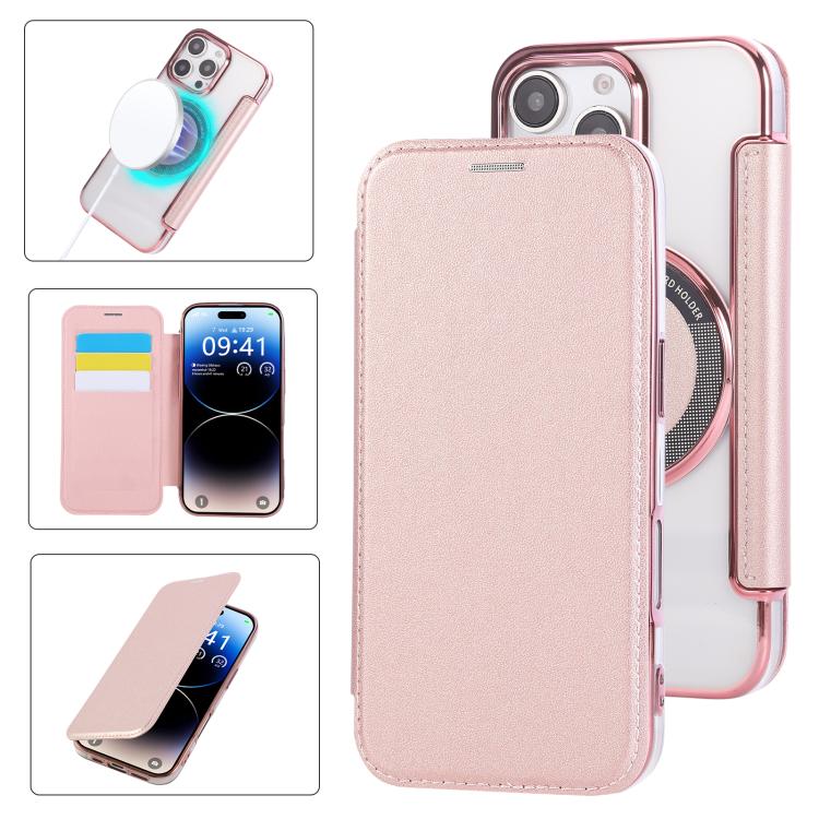 Funda para teléfono de piel vegana con revestimiento magnético ultrafino, For iPhone 18 Pro / 17 Pro, For iPhone 18 Pro Max / 17 Pro Max, For iPhone 17, For iPhone Air, For iPhone 16e, For iPhone 16 Pro Max