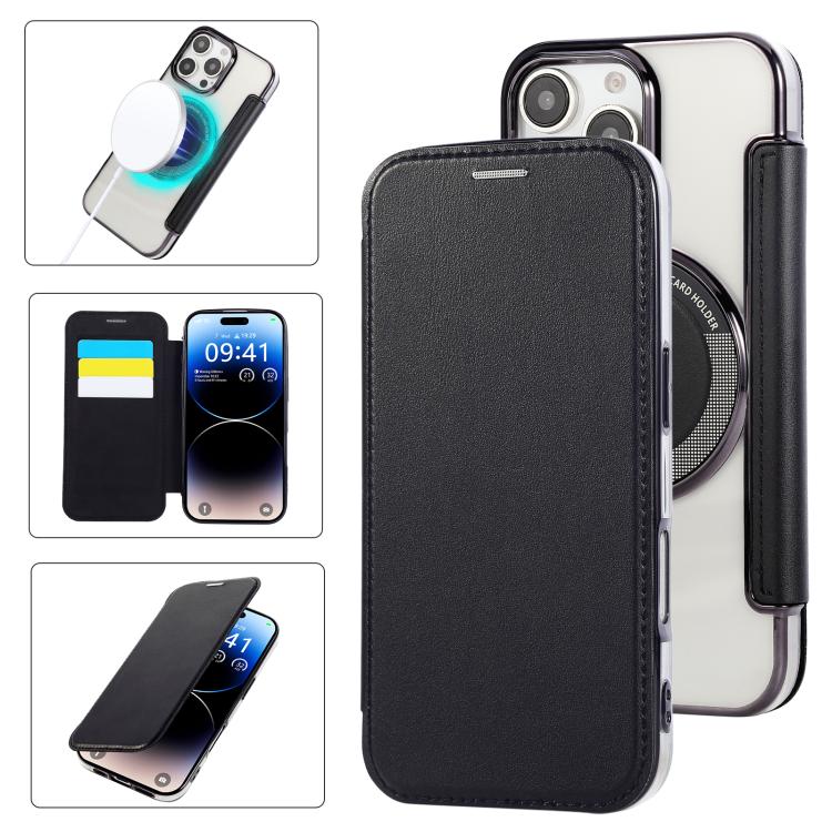 Funda para teléfono de piel vegana con revestimiento magnético ultrafino, For iPhone 18 Pro / 17 Pro, For iPhone 18 Pro Max / 17 Pro Max, For iPhone 17, For iPhone Air, For iPhone 16e, For iPhone 16 Pro Max