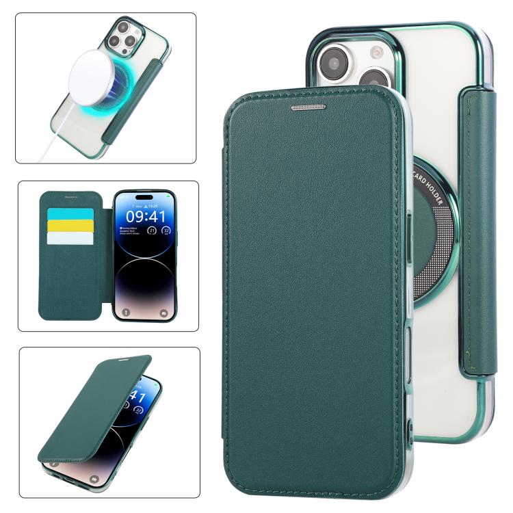 Funda para teléfono de piel vegana con revestimiento magnético ultrafino, For iPhone 18 Pro / 17 Pro, For iPhone 18 Pro Max / 17 Pro Max, For iPhone 17, For iPhone Air, For iPhone 16e, For iPhone 16 Pro Max