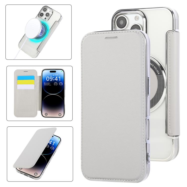 Funda para teléfono de piel vegana con revestimiento magnético ultrafino, For iPhone 18 Pro / 17 Pro, For iPhone 18 Pro Max / 17 Pro Max, For iPhone 17, For iPhone Air, For iPhone 16e, For iPhone 16 Pro Max