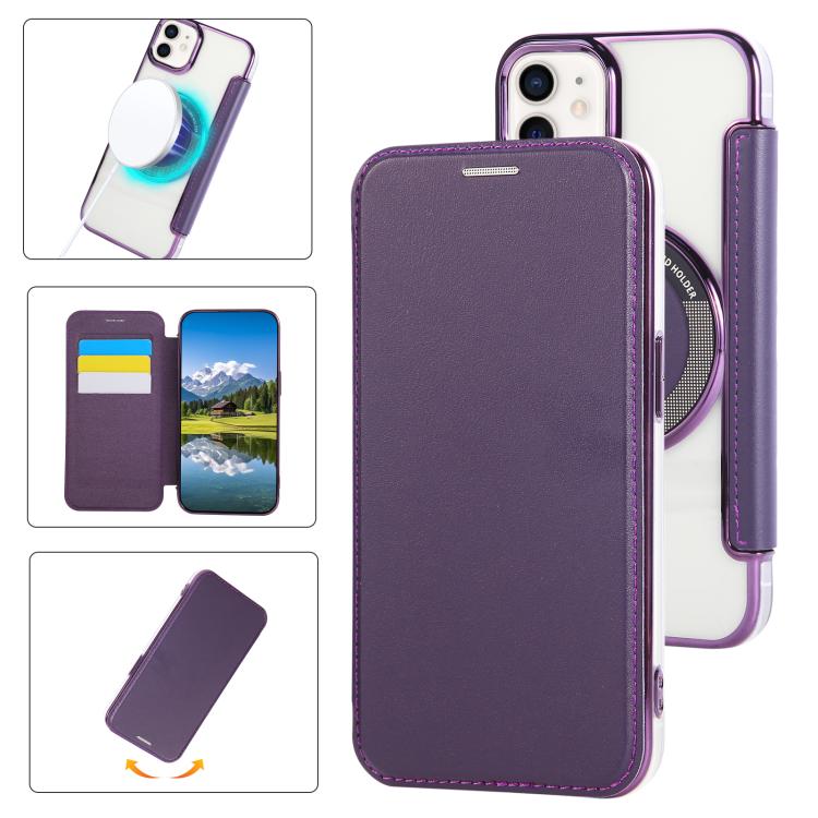 Funda para teléfono de piel vegana con revestimiento magnético ultrafino, For iPhone 12 / 12 Pro, For iPhone 12 Pro Max