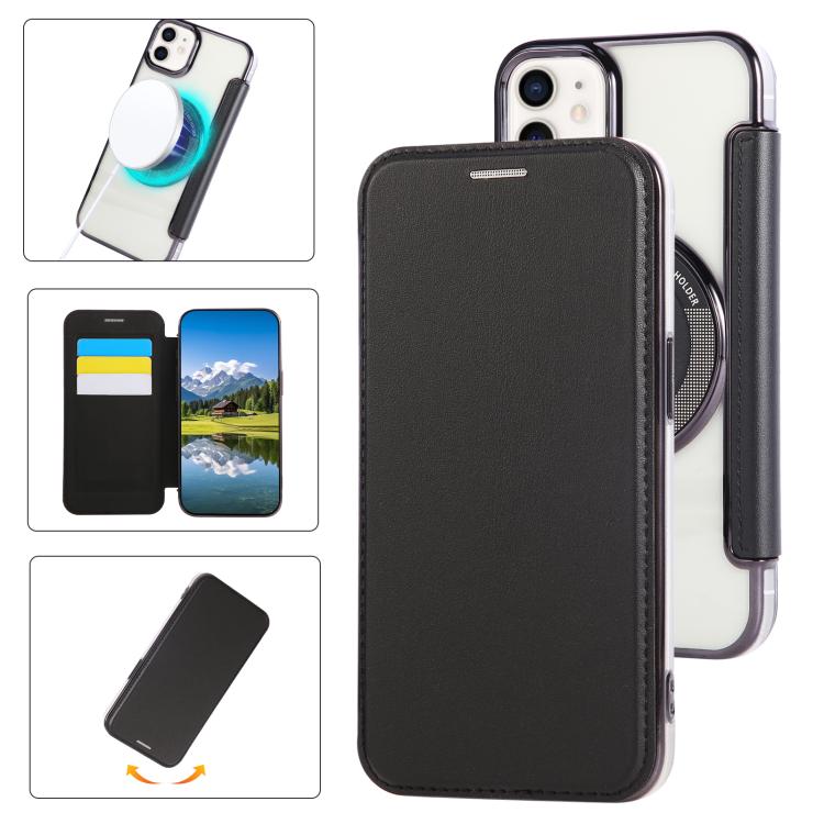 Funda para teléfono de piel vegana con revestimiento magnético ultrafino, For iPhone 12 / 12 Pro, For iPhone 12 Pro Max