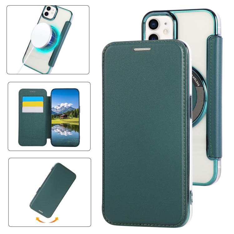 Funda para teléfono de piel vegana con revestimiento magnético ultrafino, For iPhone 12 / 12 Pro, For iPhone 12 Pro Max