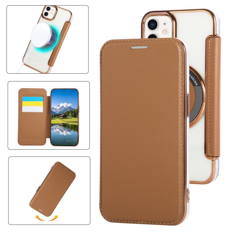 Funda para teléfono de piel vegana con revestimiento magnético ultrafino, For iPhone 12 / 12 Pro, For iPhone 12 Pro Max