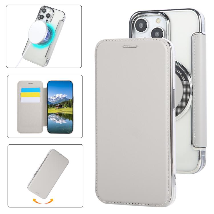 Funda para teléfono de piel vegana con revestimiento magnético ultrafino, For iPhone 12 / 12 Pro, For iPhone 12 Pro Max