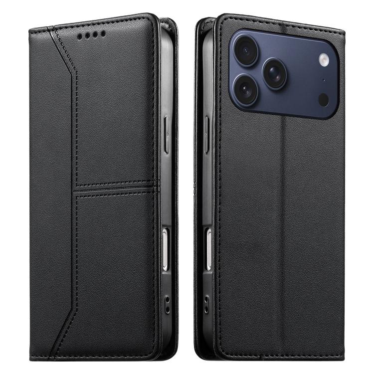 Funda para teléfono de cuero vegano magnética RFID con costuras, For iPhone 18 Pro / 17 Pro, For iPhone 18 Pro Max / 17 Pro Max, For iPhone 17e / 16e, For iPhone 17, For iPhone Air, For iPhone 16 Pro Max, For iPhone 16 Pro, For iPhone 16 Plus          ...