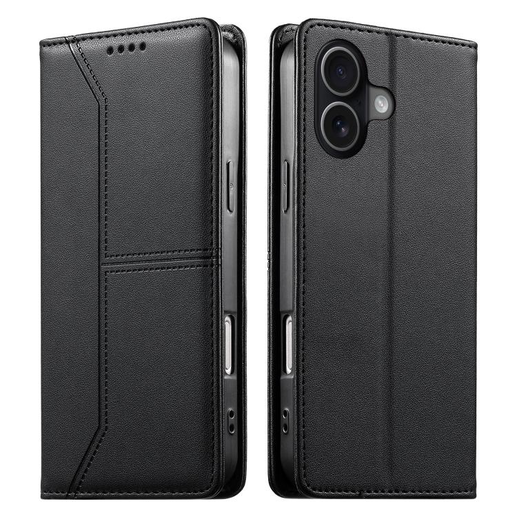 Funda para teléfono de cuero vegano magnética RFID con costuras, For iPhone 18 Pro / 17 Pro, For iPhone 18 Pro Max / 17 Pro Max, For iPhone 17e / 16e, For iPhone 17, For iPhone Air, For iPhone 16 Pro Max, For iPhone 16 Pro, For iPhone 16 Plus          ...