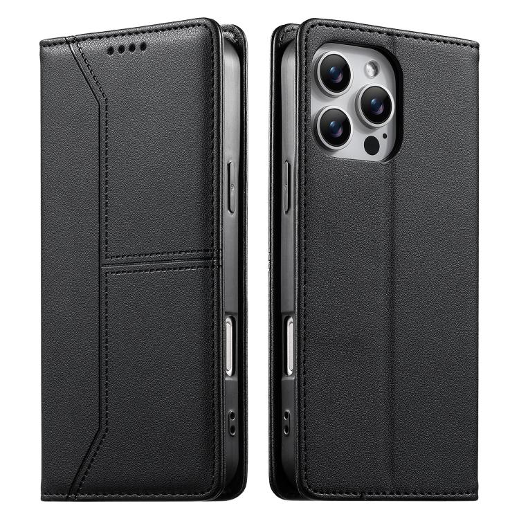 Funda para teléfono de cuero vegano magnética RFID con costuras, For iPhone 18 Pro / 17 Pro, For iPhone 18 Pro Max / 17 Pro Max, For iPhone 17e / 16e, For iPhone 17, For iPhone Air, For iPhone 16 Pro Max, For iPhone 16 Pro, For iPhone 16 Plus          ...