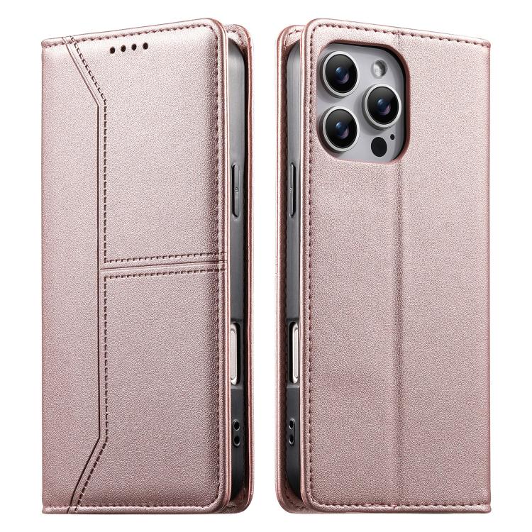 Funda para teléfono de cuero vegano magnética RFID con costuras, For iPhone 18 Pro / 17 Pro, For iPhone 18 Pro Max / 17 Pro Max, For iPhone 17e / 16e, For iPhone 17, For iPhone Air, For iPhone 16 Pro Max, For iPhone 16 Pro, For iPhone 16 Plus          ...
