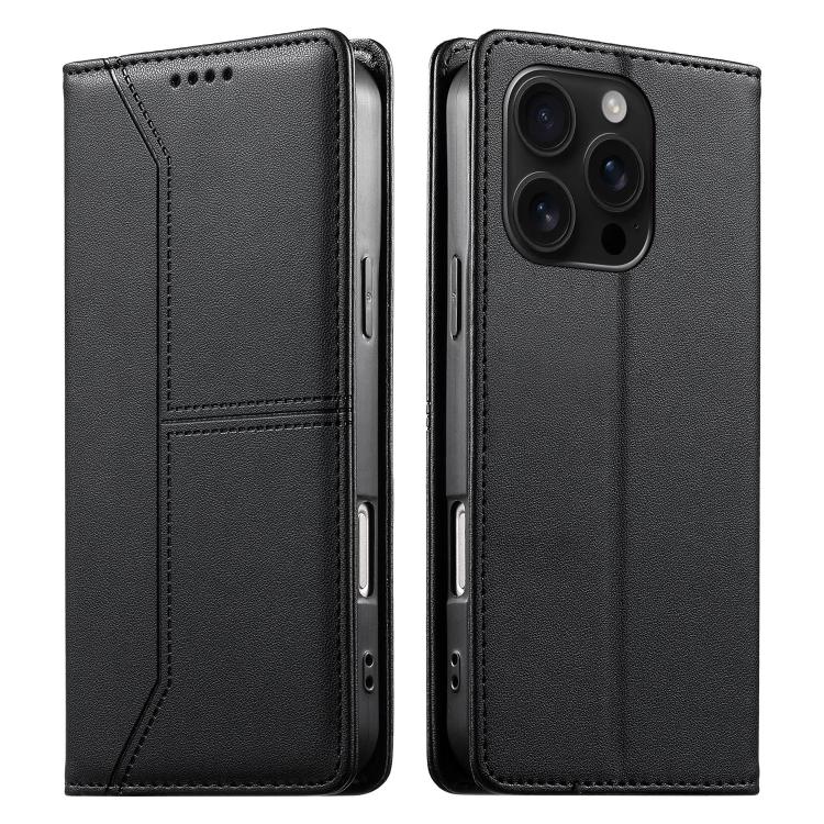 Funda para teléfono de cuero vegano magnética RFID con costuras, For iPhone 18 Pro / 17 Pro, For iPhone 18 Pro Max / 17 Pro Max, For iPhone 17e / 16e, For iPhone 17, For iPhone Air, For iPhone 16 Pro Max, For iPhone 16 Pro, For iPhone 16 Plus          ...