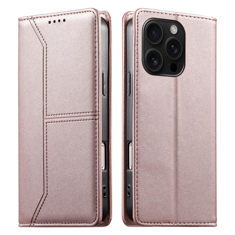 Funda para teléfono de cuero vegano magnética RFID con costuras, For iPhone 18 Pro / 17 Pro, For iPhone 18 Pro Max / 17 Pro Max, For iPhone 17e / 16e, For iPhone 17, For iPhone Air, For iPhone 16 Pro Max, For iPhone 16 Pro, For iPhone 16 Plus          ...