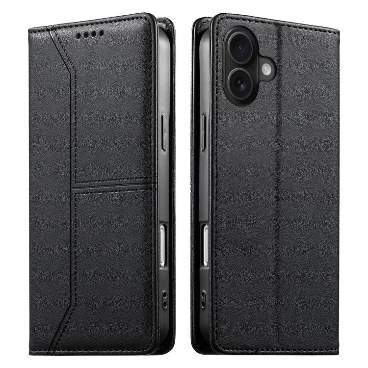 Funda para teléfono de cuero vegano magnética RFID con costuras, For iPhone 18 Pro / 17 Pro, For iPhone 18 Pro Max / 17 Pro Max, For iPhone 17e / 16e, For iPhone 17, For iPhone Air, For iPhone 16 Pro Max, For iPhone 16 Pro, For iPhone 16 Plus          ...