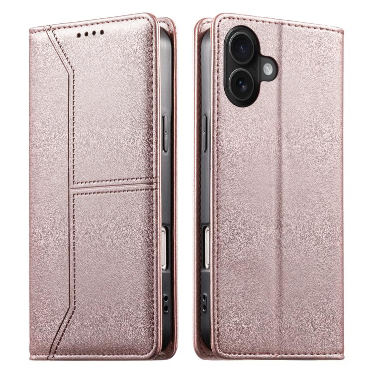 Funda para teléfono de cuero vegano magnética RFID con costuras, For iPhone 18 Pro / 17 Pro, For iPhone 18 Pro Max / 17 Pro Max, For iPhone 17e / 16e, For iPhone 17, For iPhone Air, For iPhone 16 Pro Max, For iPhone 16 Pro, For iPhone 16 Plus          ...