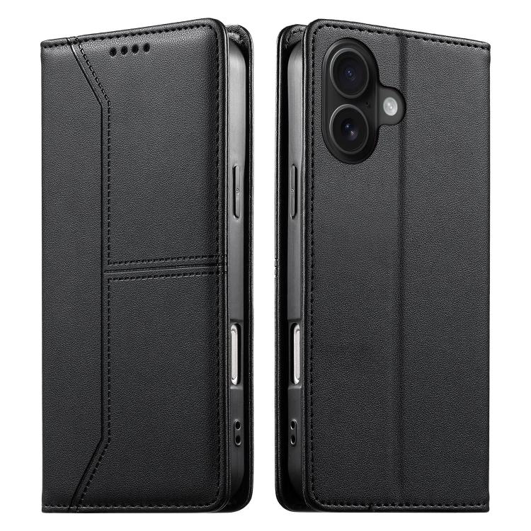 Funda para teléfono de cuero vegano magnética RFID con costuras, For iPhone 18 Pro / 17 Pro, For iPhone 18 Pro Max / 17 Pro Max, For iPhone 17e / 16e, For iPhone 17, For iPhone Air, For iPhone 16 Pro Max, For iPhone 16 Pro, For iPhone 16 Plus          ...