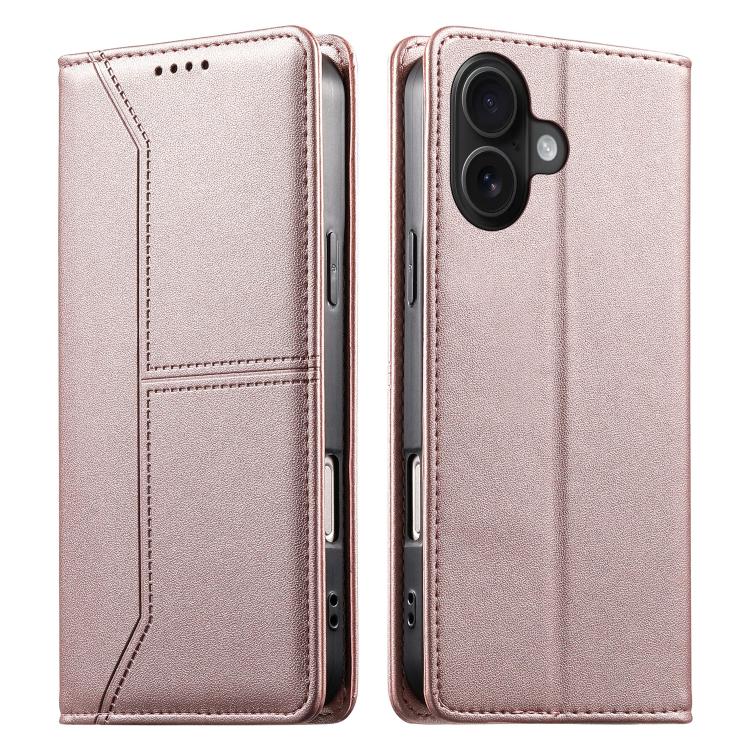 Funda para teléfono de cuero vegano magnética RFID con costuras, For iPhone 18 Pro / 17 Pro, For iPhone 18 Pro Max / 17 Pro Max, For iPhone 17e / 16e, For iPhone 17, For iPhone Air, For iPhone 16 Pro Max, For iPhone 16 Pro, For iPhone 16 Plus          ...