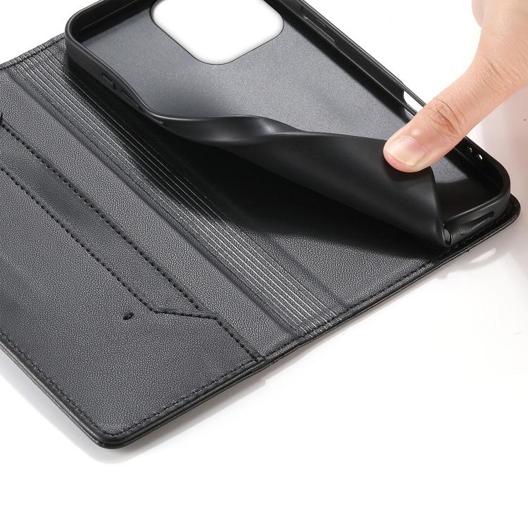 Funda para teléfono de cuero vegano magnética RFID con costuras, For iPhone 15 Pro Max, For iPhone 15 Pro, For iPhone 15 Plus, For iPhone 15, For iPhone 14 Plus, For iPhone 14 / 13, For iPhone 14 Pro, For iPhone 14 Pro Max                              ...