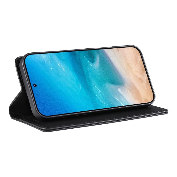 Funda para teléfono de cuero vegano magnética RFID con costuras, For iPhone X / XS, For iPhone XR, For iPhone XS Max, For iPhone 8 Plus / 7 Plus