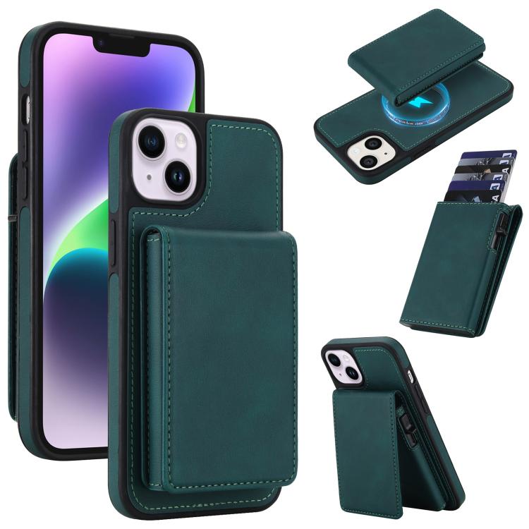 Funda magnética RFID para teléfono con tarjetero desmontable de piel sintética retro y sistema de apertura con resorte., For iPhone 18 Pro / 17 Pro, For iPhone 18 Pro Max / 17 Pro Max, For iPhone 17e / 16e, For iPhone 15 Plus, For iPhone 15            ...
