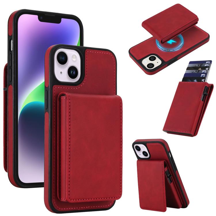 Funda magnética RFID para teléfono con tarjetero desmontable de piel sintética retro y sistema de apertura con resorte., For iPhone 18 Pro / 17 Pro, For iPhone 18 Pro Max / 17 Pro Max, For iPhone 17e / 16e, For iPhone 15 Plus, For iPhone 15            ...