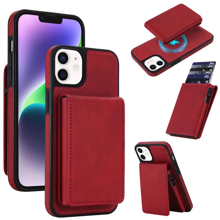 Funda magnética RFID para teléfono con tarjetero desmontable de piel sintética retro y sistema de apertura con resorte., For iPhone 18 Pro / 17 Pro, For iPhone 18 Pro Max / 17 Pro Max, For iPhone 17e / 16e, For iPhone 15 Plus, For iPhone 15            ...