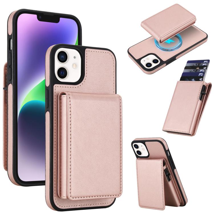 Funda magnética RFID para teléfono con tarjetero desmontable de piel sintética retro y sistema de apertura con resorte., For iPhone 18 Pro / 17 Pro, For iPhone 18 Pro Max / 17 Pro Max, For iPhone 17e / 16e, For iPhone 15 Plus, For iPhone 15            ...