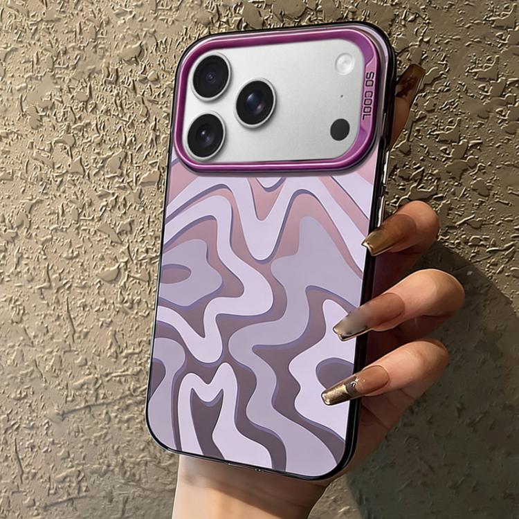 Funda para teléfono 2 en 1 de PC IMD con estampado de rayas onduladas y acabado mate, For iPhone 18 Pro / 17 Pro, For iPhone 18 Pro Max / 17 Pro Max, For iPhone 17e / 16e, For iPhone 17, For iPhone Air, For iPhone 16 Pro Max, For iPhone 16 Pro         ...