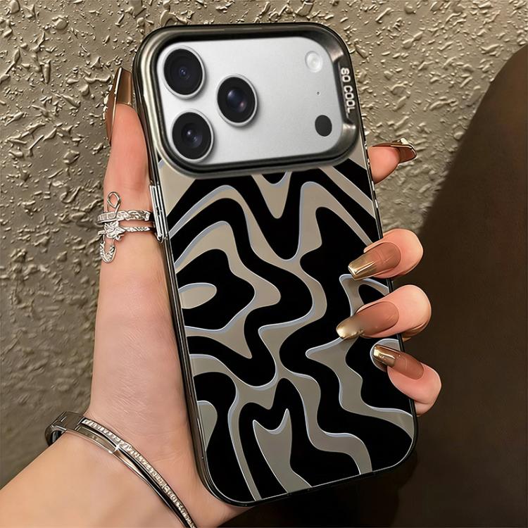 Funda para teléfono 2 en 1 de PC IMD con estampado de rayas onduladas y acabado mate, For iPhone 18 Pro / 17 Pro, For iPhone 18 Pro Max / 17 Pro Max, For iPhone 17e / 16e, For iPhone 17, For iPhone Air, For iPhone 16 Pro Max, For iPhone 16 Pro         ...