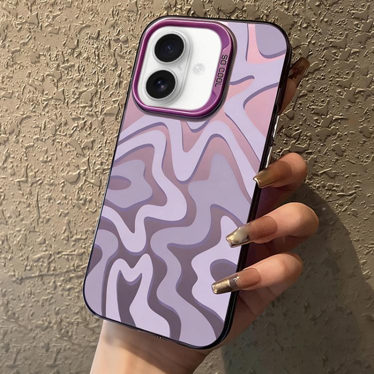 Funda para teléfono 2 en 1 de PC IMD con estampado de rayas onduladas y acabado mate, For iPhone 18 Pro / 17 Pro, For iPhone 18 Pro Max / 17 Pro Max, For iPhone 17e / 16e, For iPhone 17, For iPhone Air, For iPhone 16 Pro Max, For iPhone 16 Pro         ...