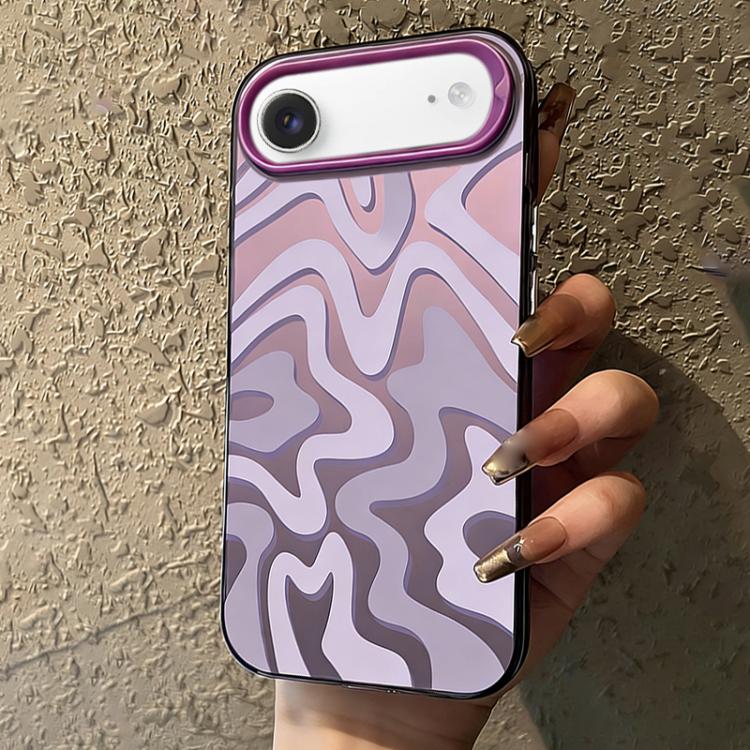 Funda para teléfono 2 en 1 de PC IMD con estampado de rayas onduladas y acabado mate, For iPhone 18 Pro / 17 Pro, For iPhone 18 Pro Max / 17 Pro Max, For iPhone 17e / 16e, For iPhone 17, For iPhone Air, For iPhone 16 Pro Max, For iPhone 16 Pro         ...