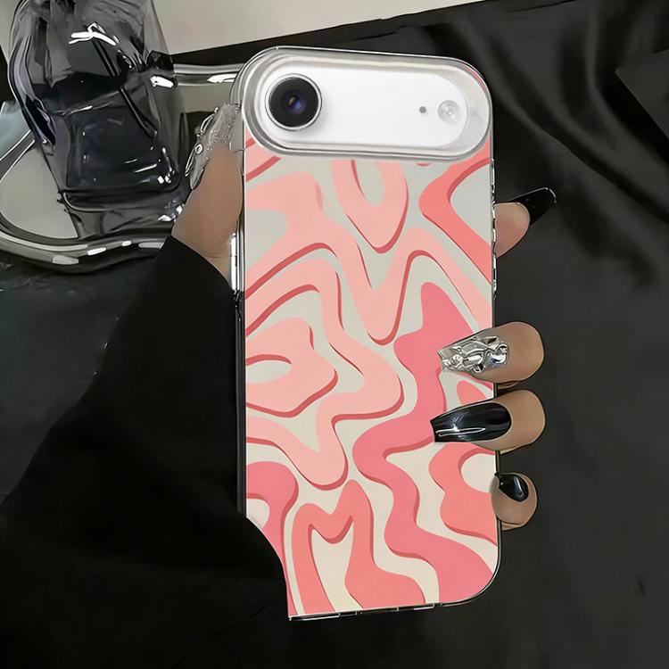 Funda para teléfono 2 en 1 de PC IMD con estampado de rayas onduladas y acabado mate, For iPhone 18 Pro / 17 Pro, For iPhone 18 Pro Max / 17 Pro Max, For iPhone 17e / 16e, For iPhone 17, For iPhone Air, For iPhone 16 Pro Max, For iPhone 16 Pro         ...
