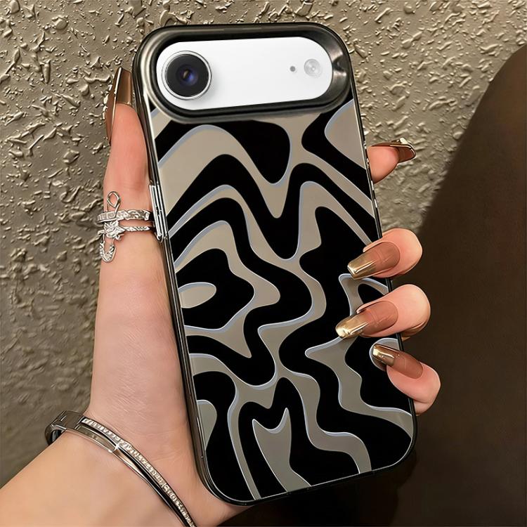 Funda para teléfono 2 en 1 de PC IMD con estampado de rayas onduladas y acabado mate, For iPhone 18 Pro / 17 Pro, For iPhone 18 Pro Max / 17 Pro Max, For iPhone 17e / 16e, For iPhone 17, For iPhone Air, For iPhone 16 Pro Max, For iPhone 16 Pro         ...