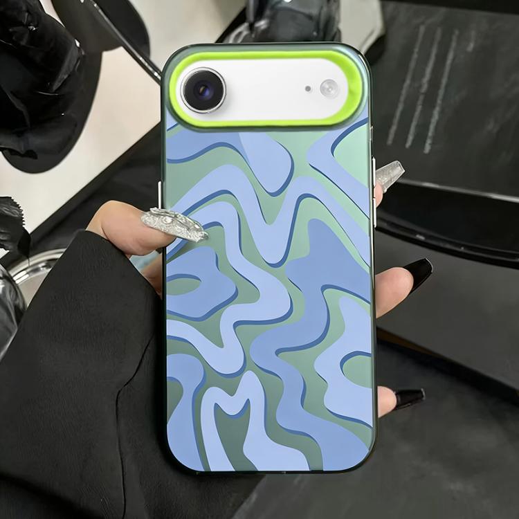 Funda para teléfono 2 en 1 de PC IMD con estampado de rayas onduladas y acabado mate, For iPhone 18 Pro / 17 Pro, For iPhone 18 Pro Max / 17 Pro Max, For iPhone 17e / 16e, For iPhone 17, For iPhone Air, For iPhone 16 Pro Max, For iPhone 16 Pro         ...