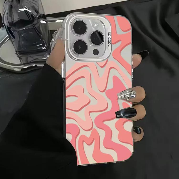 Funda para teléfono 2 en 1 de PC IMD con estampado de rayas onduladas y acabado mate, For iPhone 18 Pro / 17 Pro, For iPhone 18 Pro Max / 17 Pro Max, For iPhone 17e / 16e, For iPhone 17, For iPhone Air, For iPhone 16 Pro Max, For iPhone 16 Pro         ...