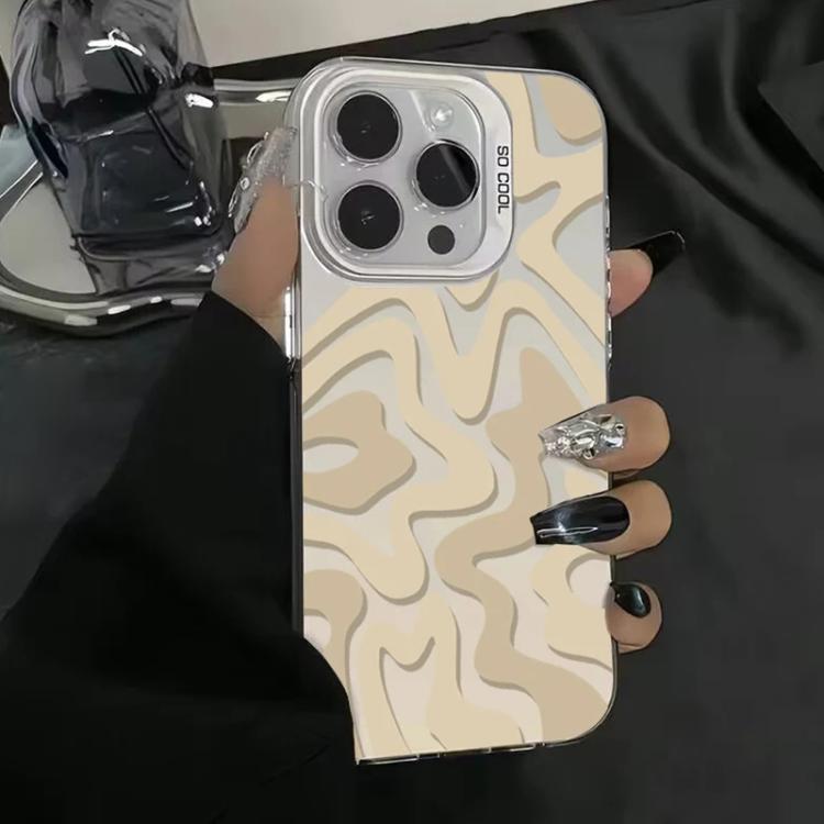 Funda para teléfono 2 en 1 de PC IMD con estampado de rayas onduladas y acabado mate, For iPhone 18 Pro / 17 Pro, For iPhone 18 Pro Max / 17 Pro Max, For iPhone 17e / 16e, For iPhone 17, For iPhone Air, For iPhone 16 Pro Max, For iPhone 16 Pro         ...