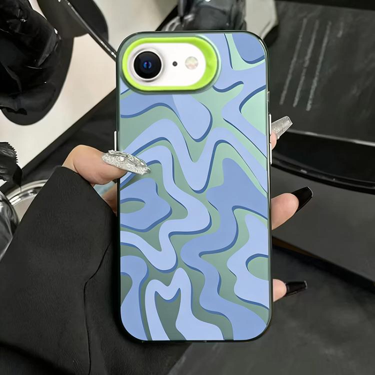 Funda para teléfono 2 en 1 de PC IMD con estampado de rayas onduladas y acabado mate, For iPhone 18 Pro / 17 Pro, For iPhone 18 Pro Max / 17 Pro Max, For iPhone 17e / 16e, For iPhone 17, For iPhone Air, For iPhone 16 Pro Max, For iPhone 16 Pro         ...