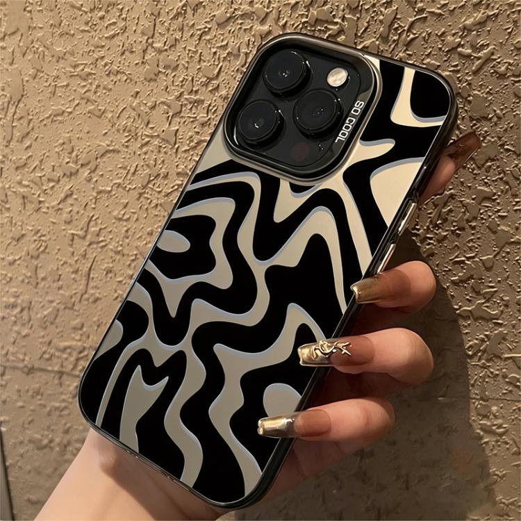 Funda para teléfono 2 en 1 de PC IMD con estampado de rayas onduladas y acabado mate, For iPhone 18 Pro / 17 Pro, For iPhone 18 Pro Max / 17 Pro Max, For iPhone 17e / 16e, For iPhone 17, For iPhone Air, For iPhone 16 Pro Max, For iPhone 16 Pro         ...