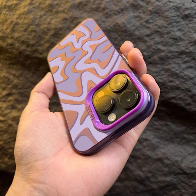 Funda para teléfono 2 en 1 de PC IMD con estampado de rayas onduladas y acabado mate, For iPhone 11, For iPhone 11 Pro, For iPhone X / XS, For iPhone XR, For iPhone XS Max, For iPhone 8 Plus / 7 Plus
