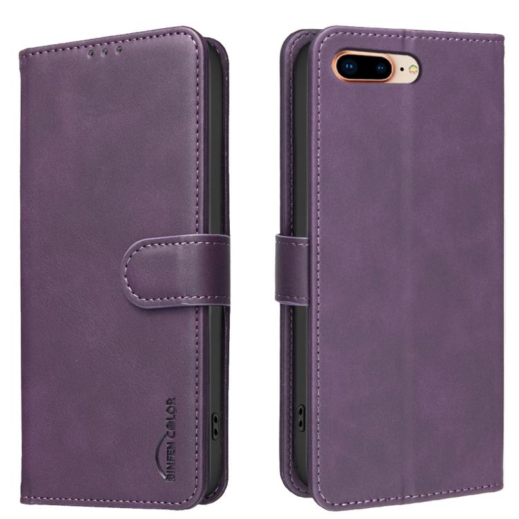 Funda para teléfono de cuero vegano con textura de piel de becerro de color liso y protección RFID, For iPhone XS Max, For iPhone 6 Plus/7 Plus/8 Plus, For iPhone 6 / 7 / 8