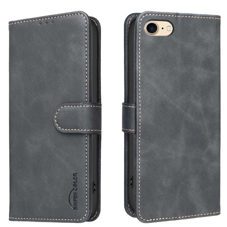 Funda para teléfono de cuero vegano con textura de piel de becerro de color liso y protección RFID, For iPhone XS Max, For iPhone 6 Plus/7 Plus/8 Plus, For iPhone 6 / 7 / 8