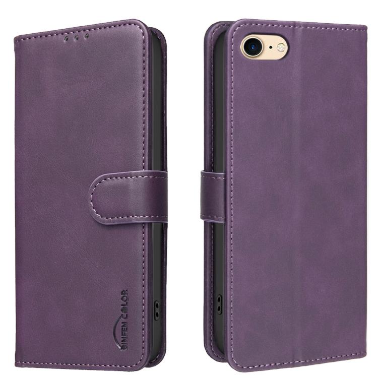 Funda para teléfono de cuero vegano con textura de piel de becerro de color liso y protección RFID, For iPhone XS Max, For iPhone 6 Plus/7 Plus/8 Plus, For iPhone 6 / 7 / 8