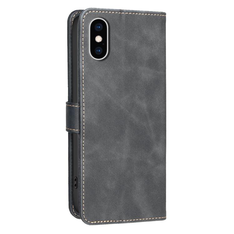 Funda para teléfono de cuero vegano con textura de piel de becerro de color liso y protección RFID, For iPhone XS Max, For iPhone 6 Plus/7 Plus/8 Plus, For iPhone 6 / 7 / 8
