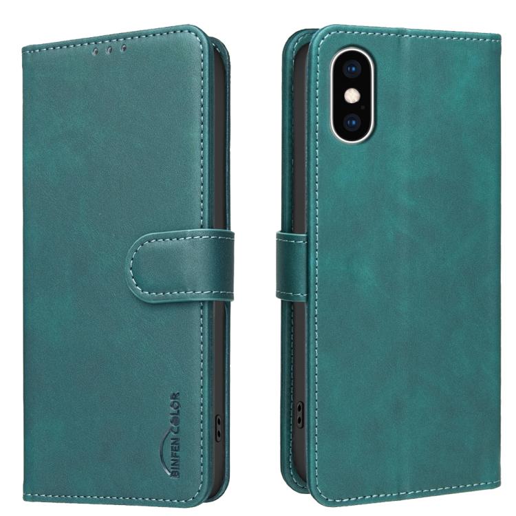 Funda para teléfono de cuero vegano con textura de piel de becerro de color liso y protección RFID, For iPhone XS Max, For iPhone 6 Plus/7 Plus/8 Plus, For iPhone 6 / 7 / 8